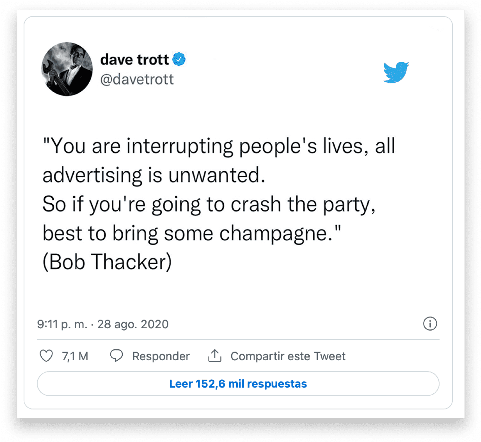 Tweet dave trott